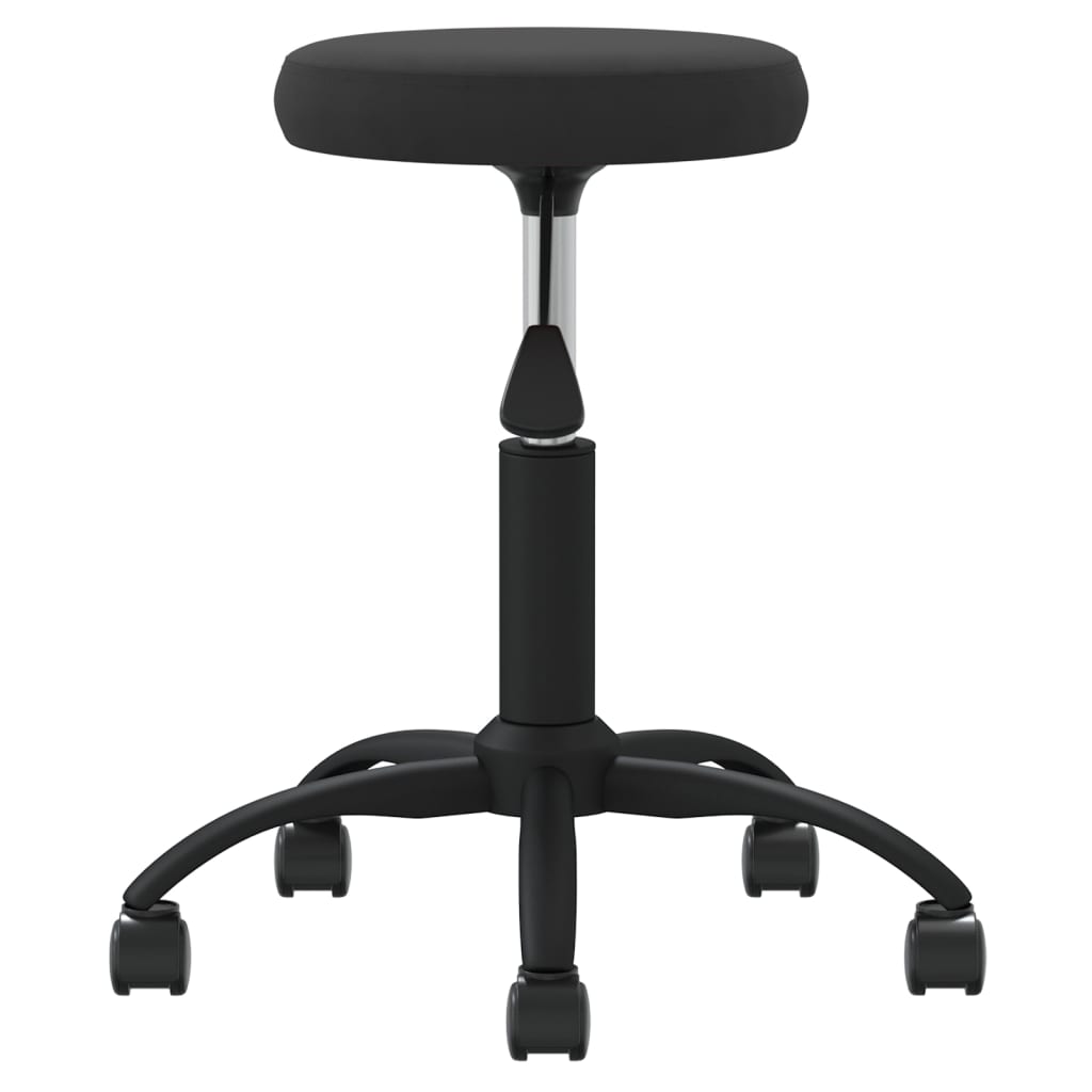 vidaXL Massagehocker Samt Schwarz