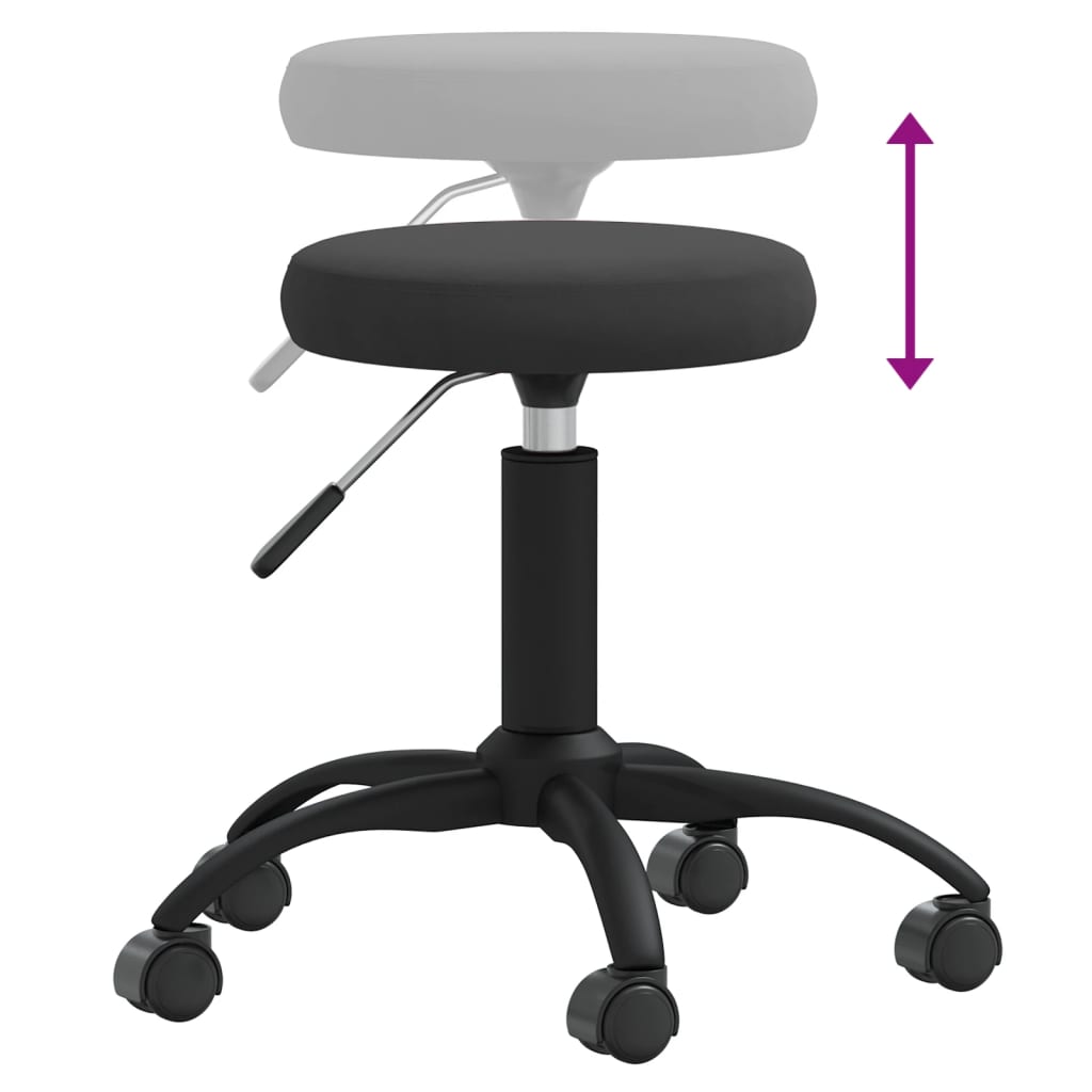 vidaXL Massagehocker Samt Schwarz