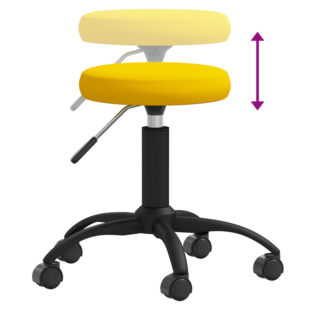 vidaXL Massagehocker Samt Senfgelb