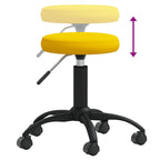 vidaXL Massagehocker Samt Senfgelb