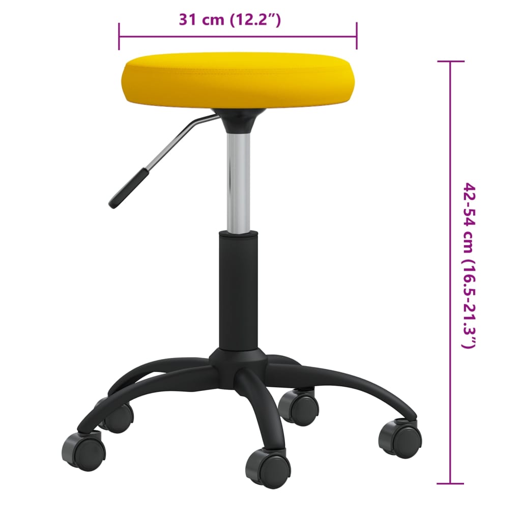 vidaXL Massagehocker Samt Senfgelb