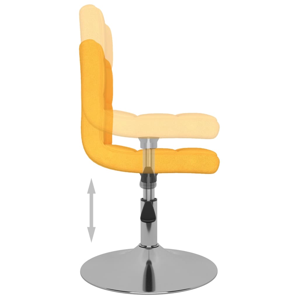vidaXL Esszimmerstühle Drehbar 6 Stk. Gelb Stoff