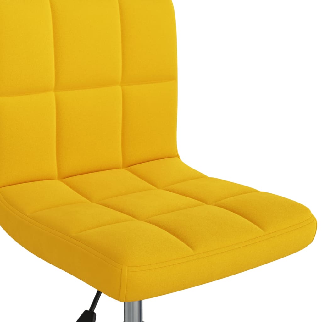 vidaXL Esszimmerstuhl Drehbar Senfgelb Samt