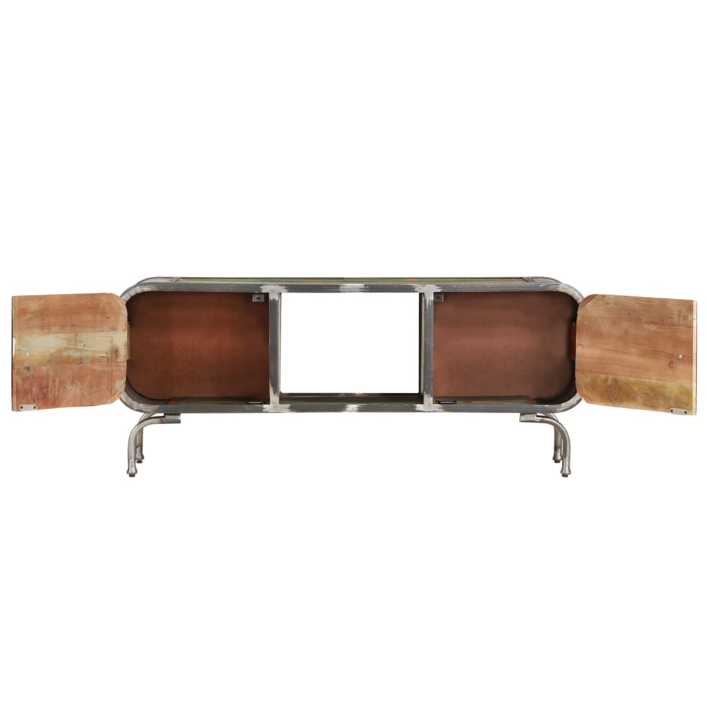 vidaXL TV-Schrank Mehrfarbig 110x30x42 cm Altholz Massiv