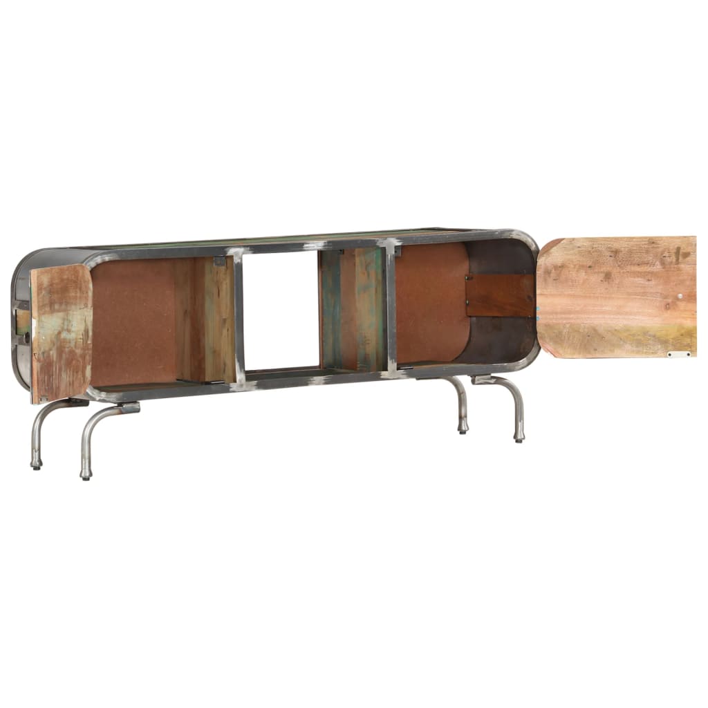 vidaXL TV-Schrank Mehrfarbig 110x30x42 cm Altholz Massiv