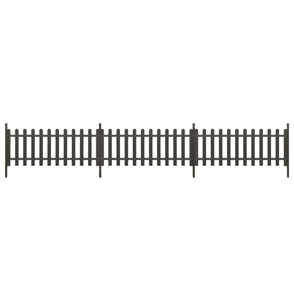 vidaXL Lattenzaun mit Pfosten 3 Stk. WPC 614x80 cm