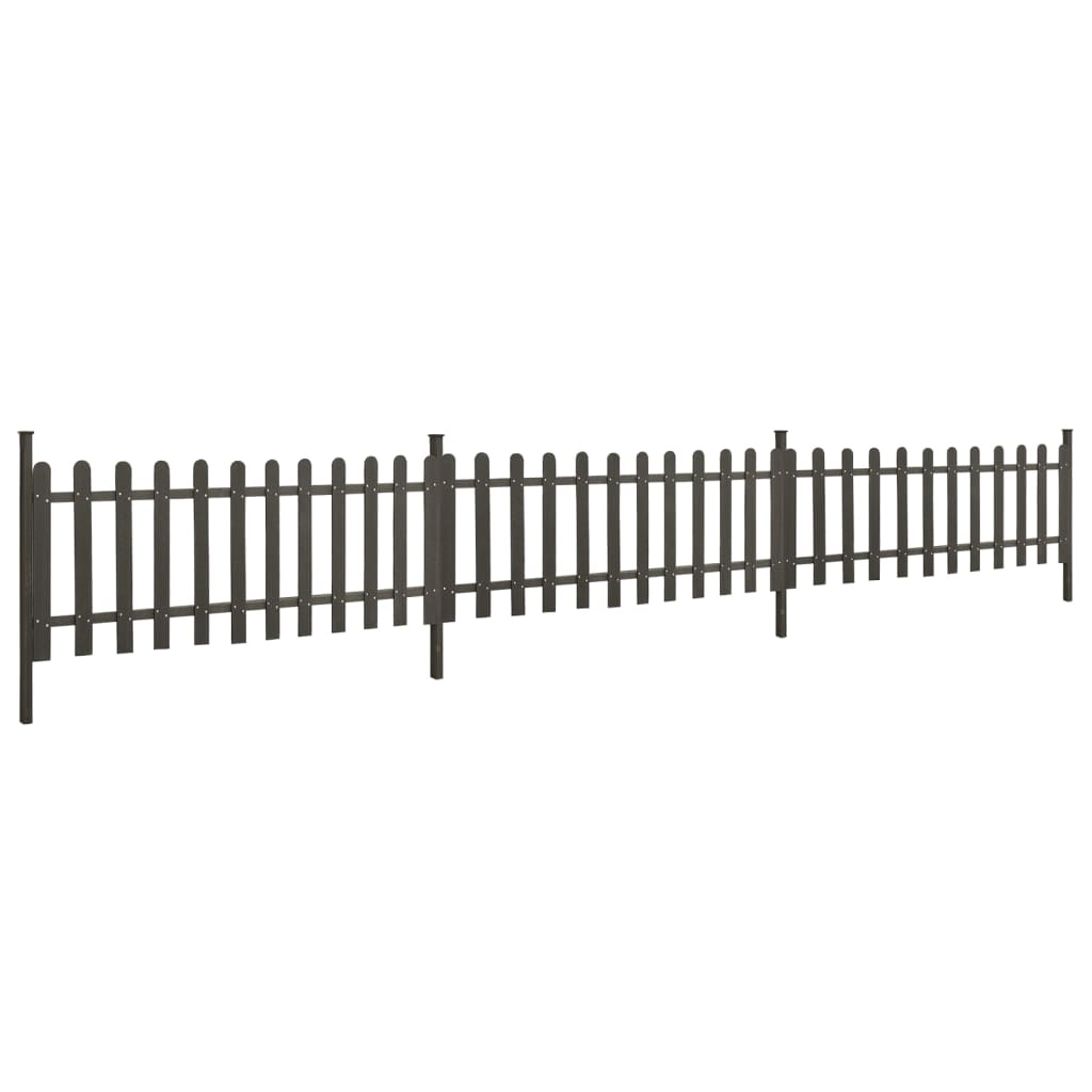 vidaXL Lattenzaun mit Pfosten 3 Stk. WPC 614x80 cm