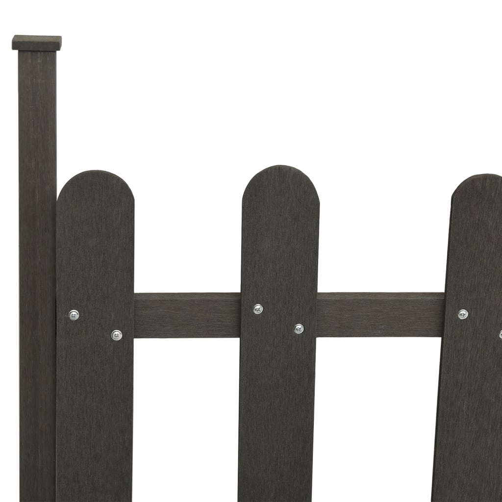 vidaXL Lattenzaun mit Pfosten 3 Stk. WPC 614x80 cm