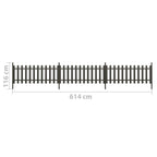 vidaXL Lattenzaun mit Pfosten 3 Stk. WPC 614x80 cm