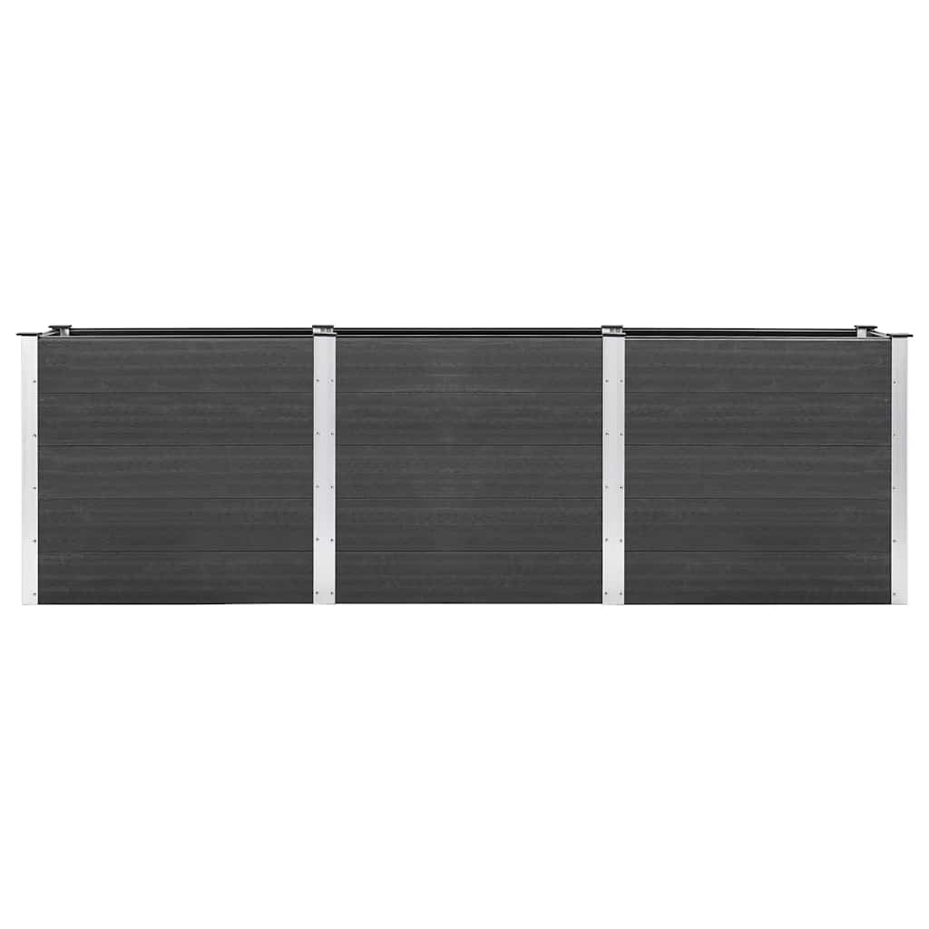 vidaXL Hochbeet Grau 300x50x91 cm WPC