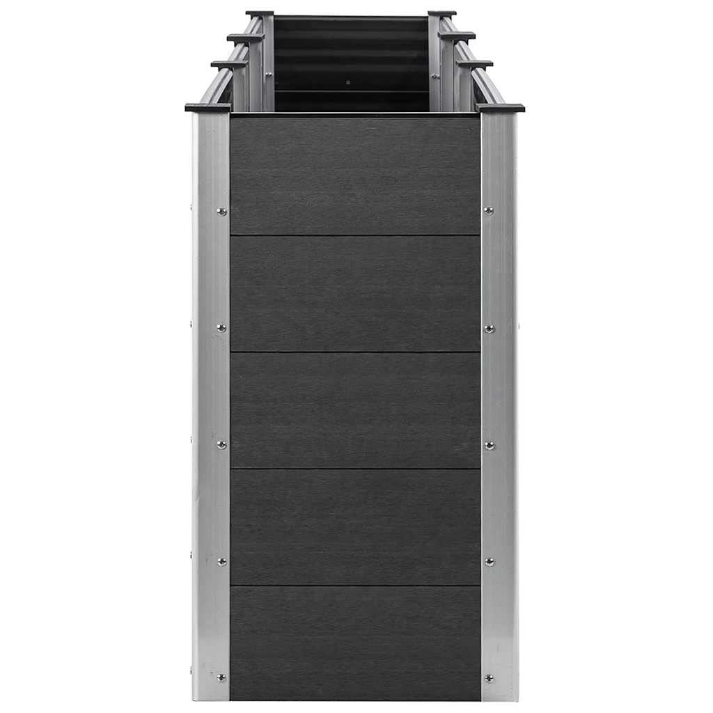 vidaXL Hochbeet Grau 300x50x91 cm WPC