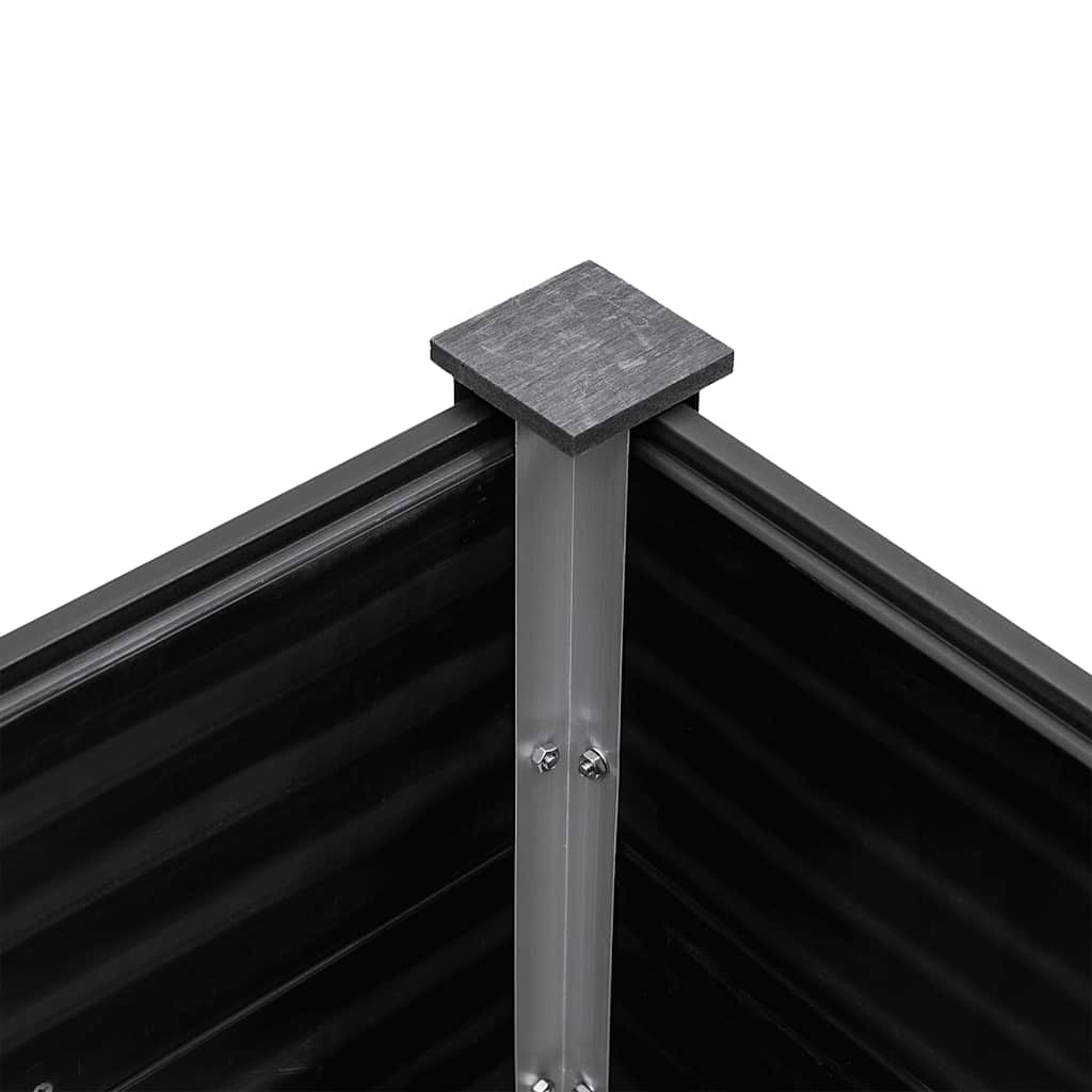vidaXL Hochbeet Grau 300x50x91 cm WPC