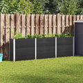 vidaXL Hochbeet Grau 300x50x91 cm WPC