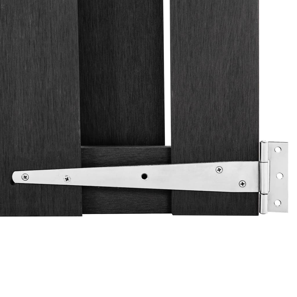 vidaXL Gartentor WPC 100x112 cm Grau