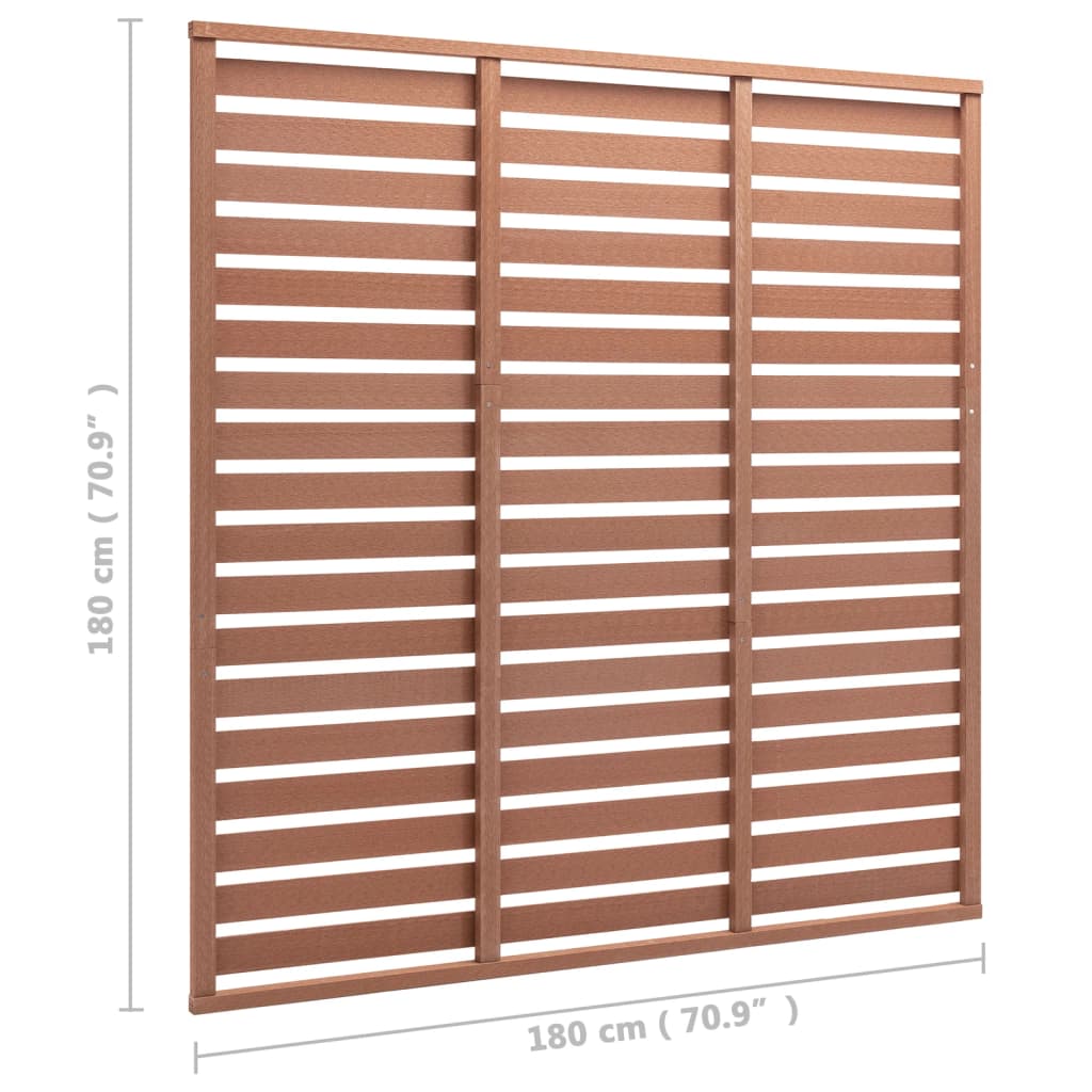 vidaXL Zaunplatte WPC 180x180 cm Braun