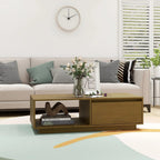 vidaXL Couchtisch Honigbraun 110x50x33,5 cm Massivholz Kiefer