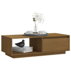 vidaXL Couchtisch Honigbraun 110x50x33,5 cm Massivholz Kiefer
