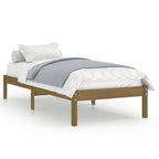 vidaXL Massivholzbett Honigbraun Kiefernholz 90x200 cm