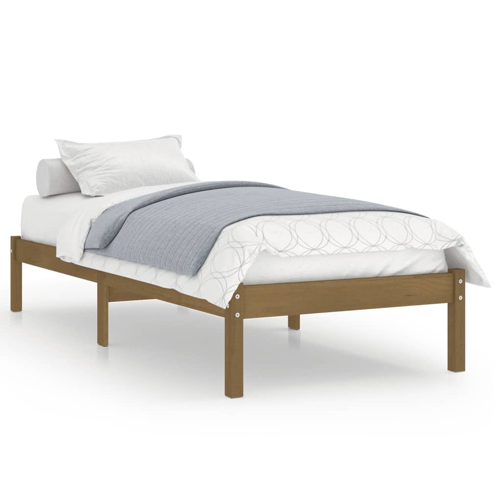 vidaXL Massivholzbett Honigbraun Kiefernholz 90x200 cm