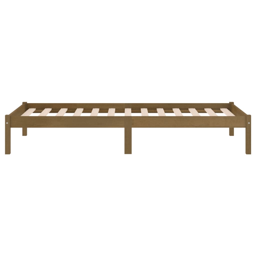 vidaXL Massivholzbett Honigbraun Kiefernholz 90x200 cm