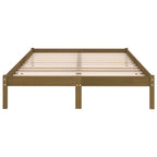 vidaXL Massivholzbett Honigbraun Kiefer 200x200 cm