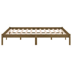 vidaXL Massivholzbett Honigbraun Kiefer 200x200 cm