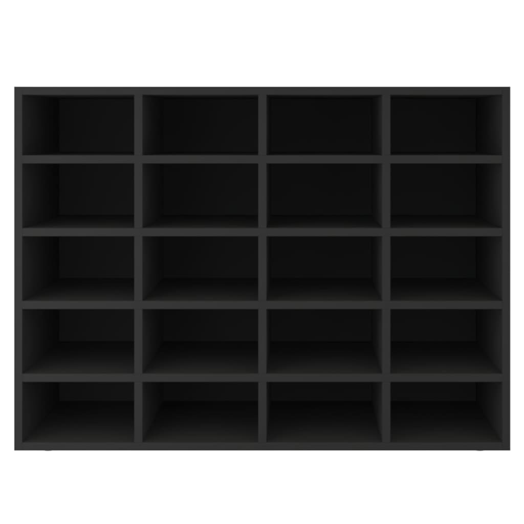 vidaXL Schuhregal Holzwerkstoff 92x30x67,5 cm Schwarz