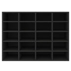 vidaXL Schuhregal Holzwerkstoff 92x30x67,5 cm Schwarz