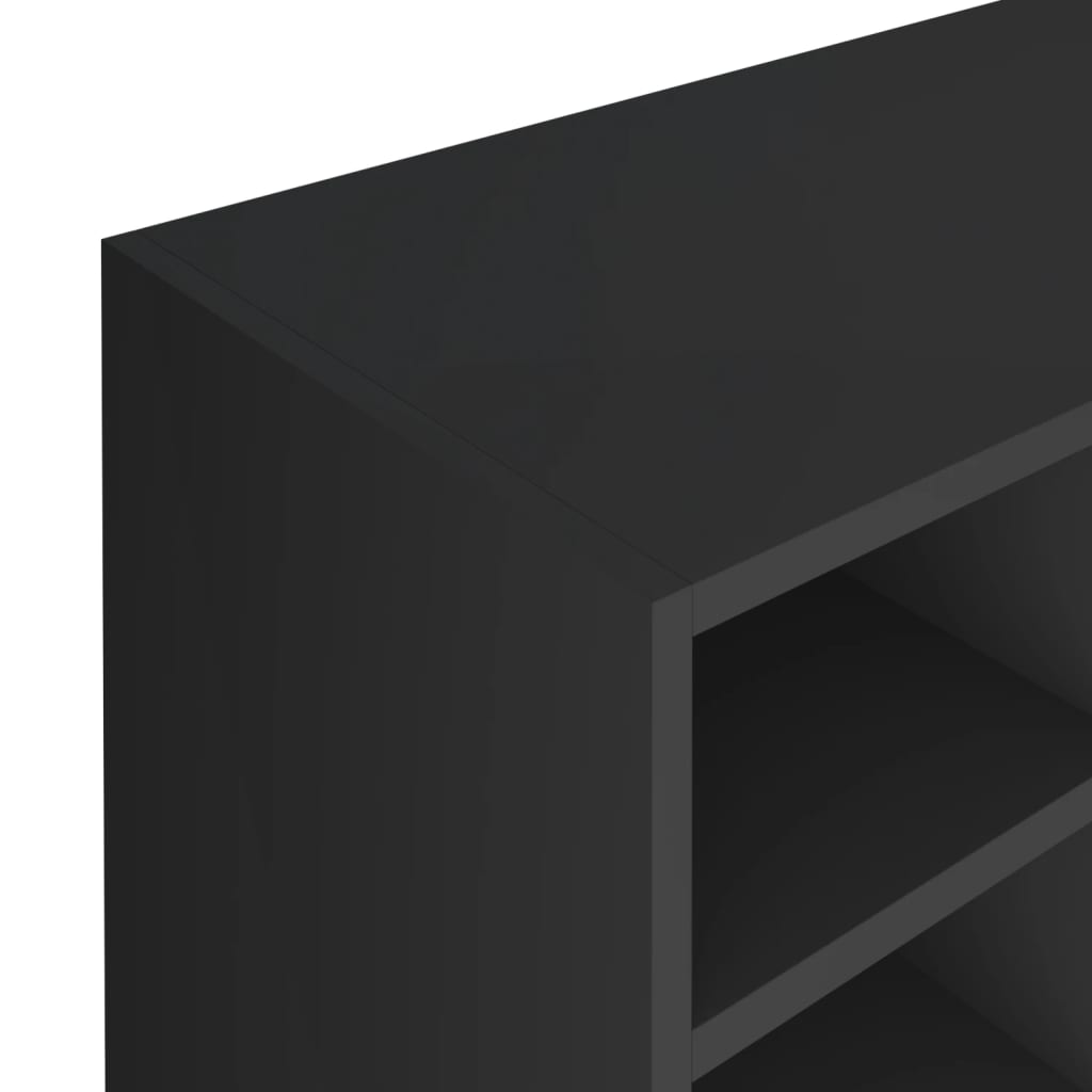 vidaXL Schuhregal Holzwerkstoff 92x30x67,5 cm Schwarz