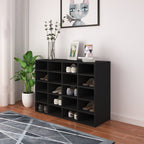 vidaXL Schuhregal Holzwerkstoff 92x30x67,5 cm Schwarz