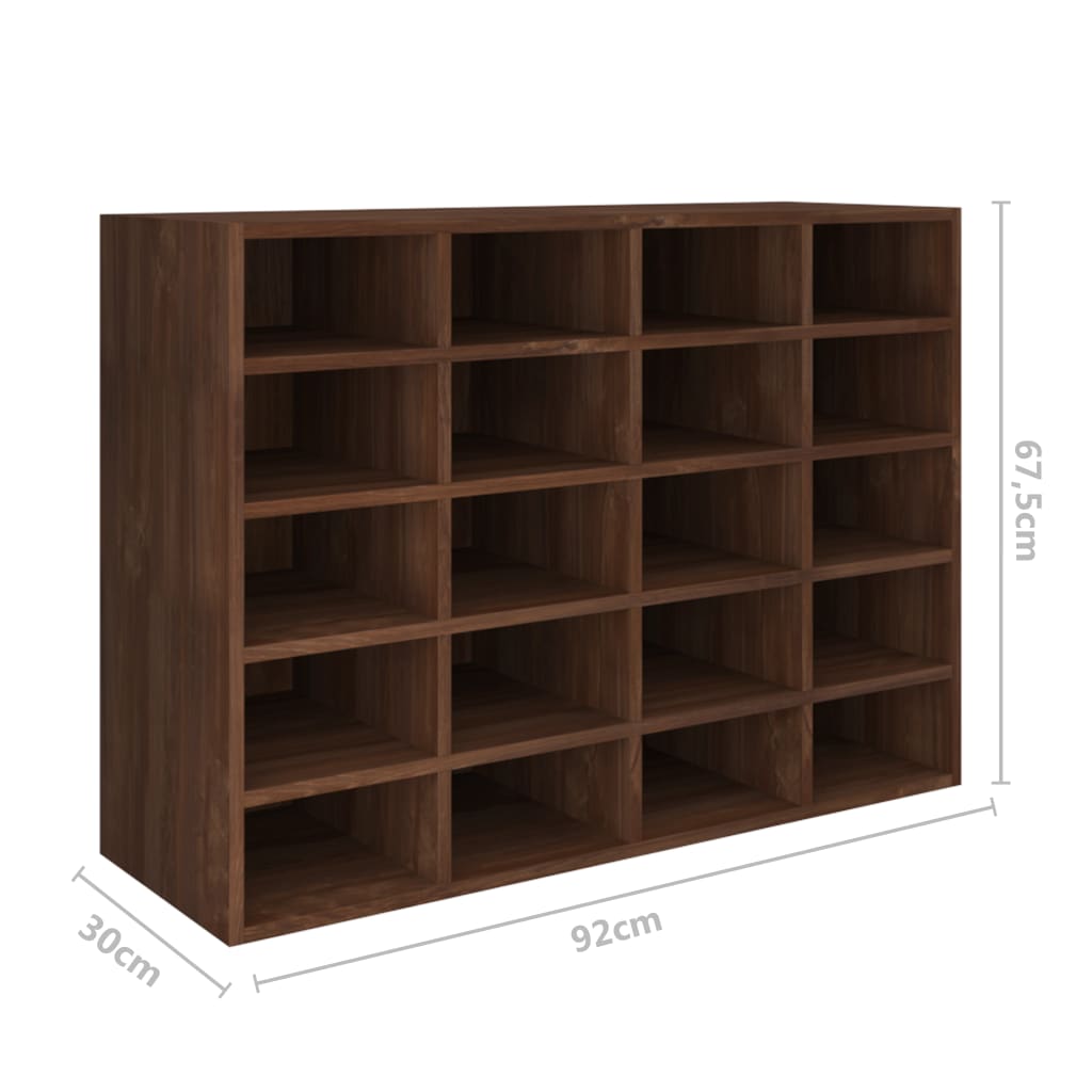vidaXL Schuhregal Holzwerkstoff 92x30x67,5 cm Braun Eichen-Optik