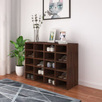vidaXL Schuhregal Holzwerkstoff 92x30x67,5 cm Braun Eichen-Optik