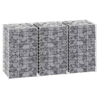 vidaXL Gabionen-Hochbeete 3 Stk. 30x30x50 cm Eisen