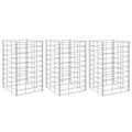 vidaXL Gabionen-Hochbeete 3 Stk. 30x30x50 cm Eisen