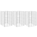 vidaXL Gabionen-Hochbeete 3 Stk. 30x30x50 cm Eisen