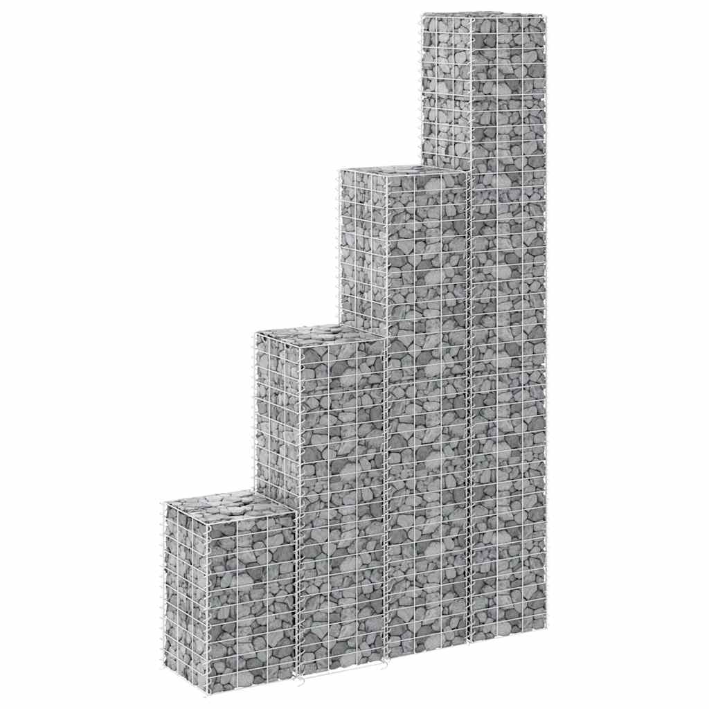 vidaXL Gabionen-Hochbeete 4 Stk. 30x30x50/100/150/200 cm Eisen