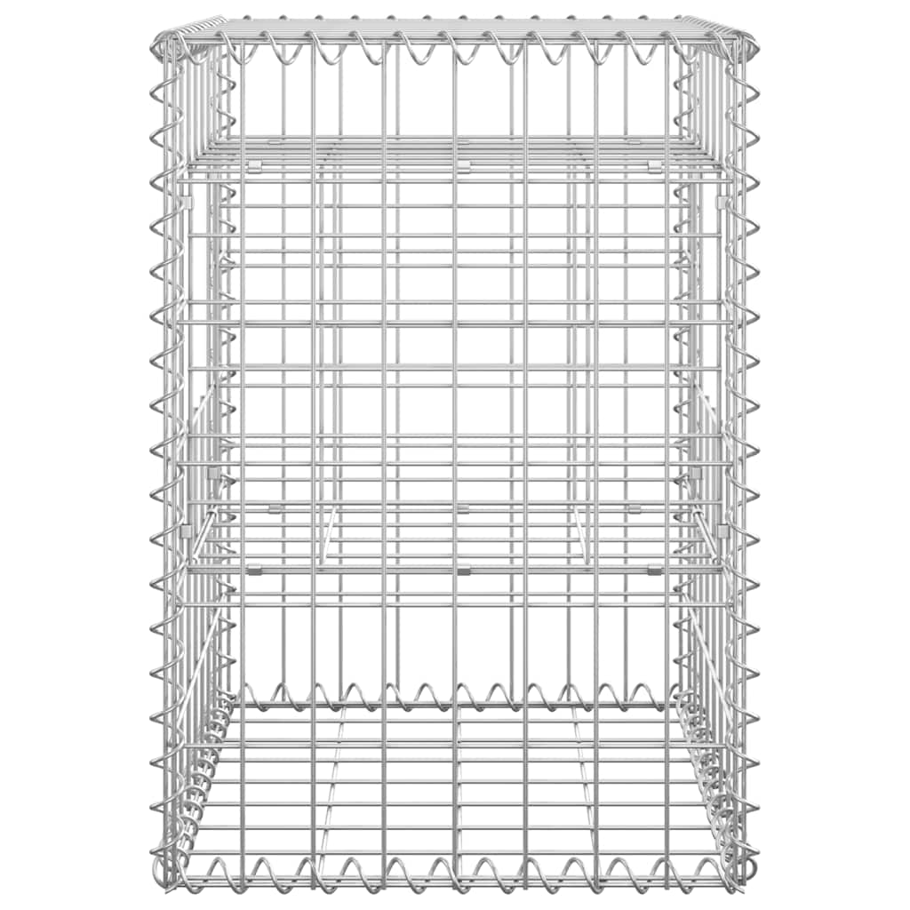 vidaXL Gabionensäulen 2 Stk. 40x40x60 cm Eisen