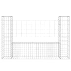 vidaXL Gabionenkorb U-Form mit 2 Säulen Eisen 140x20x100 cm