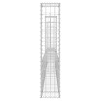 vidaXL Gabionenkorb U-Form mit 3 Säulen Eisen 260x20x100 cm