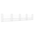 vidaXL Gabionenkorb U-Form mit 5 Säulen Eisen 500x20x100 cm