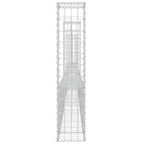 vidaXL Gabionenkorb U-Form mit 5 Säulen Eisen 500x20x100 cm