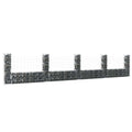 vidaXL Gabionenkorb U-Form mit 5 Säulen Eisen 500x20x100 cm