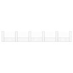 vidaXL Gabionenkorb U-Form mit 6 Säulen Eisen 620x20x100 cm