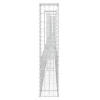 vidaXL Gabionenkorb U-Form mit 6 Säulen Eisen 620x20x100 cm