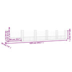 vidaXL Gabionenkorb U-Form mit 6 Säulen Eisen 620x20x100 cm