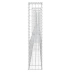 vidaXL Gabionenkorb U-Form mit 7 Säulen Eisen 740x20x100 cm