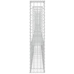 vidaXL Gabionenkorb U-Form mit 8 Säulen Eisen 860x20x100 cm