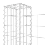 vidaXL Gabionenkorb U-Form mit 8 Säulen Eisen 860x20x100 cm
