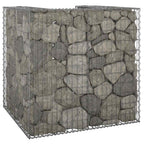 vidaXL Gabionenwand für Mülltonnen Verzinkter Stahl 320×100×120 cm