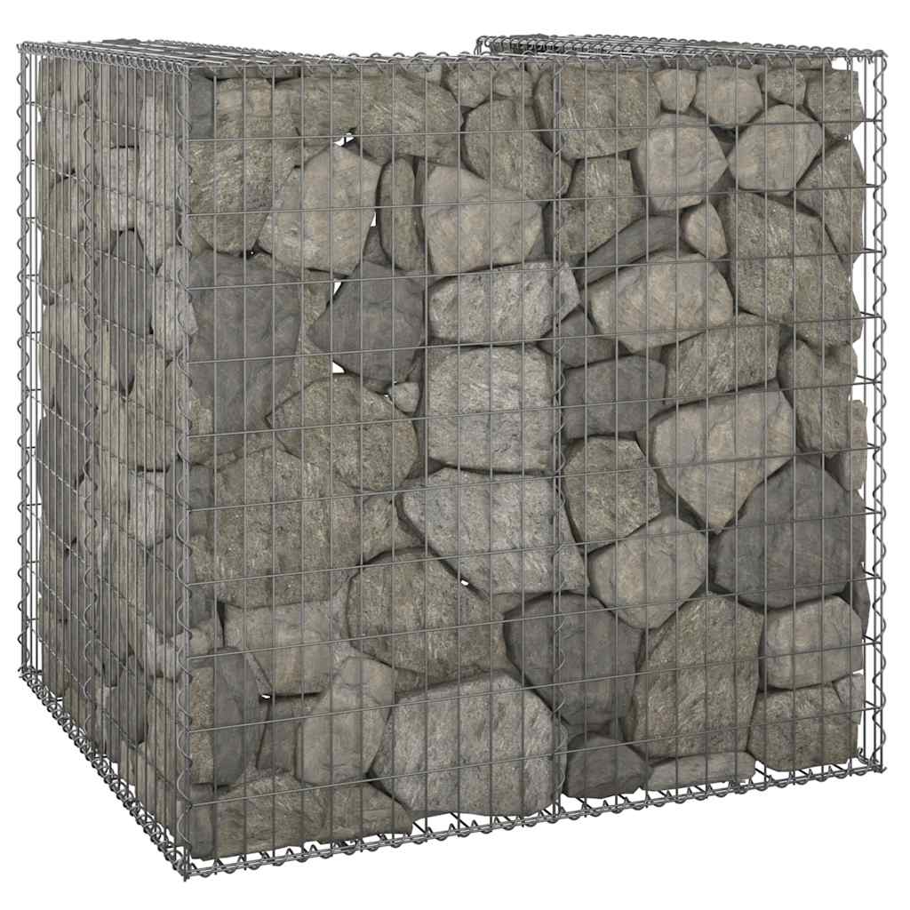 vidaXL Gabionenwand für Mülltonnen Verzinkter Stahl 320×100×120 cm